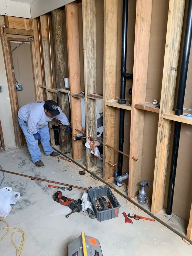 Commercial rough-in plumbing for Water Heater Replacement in Bethel Grove